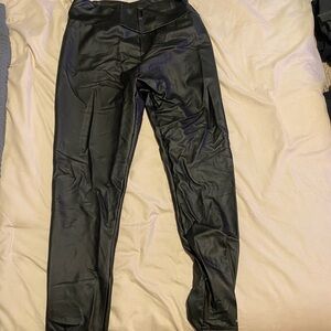 Black Faux Leather Leggings